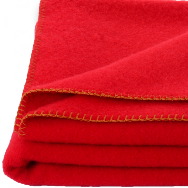 Otroška odeja 100% ovčja volna INN velur RDEČA dve dim.