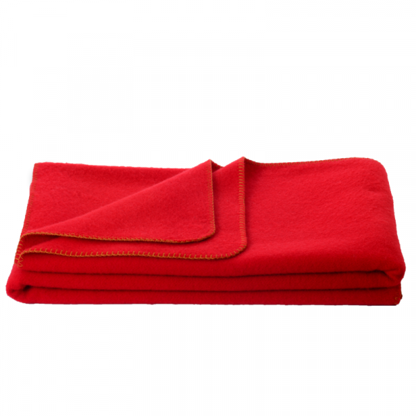 Otroška odeja 100% ovčja volna INN velur RDEČA dve dim.