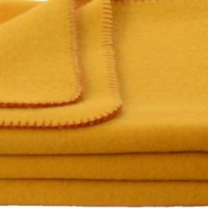 Otroška odeja 100% ovčja volna INN velur RUMENA dve dim.