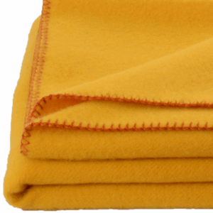 Otroška odeja 100% ovčja volna INN velur RUMENA dve dim.