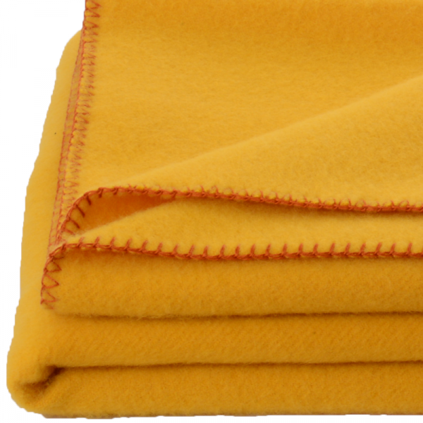 Otroška odeja 100% ovčja volna INN velur RUMENA dve dim.