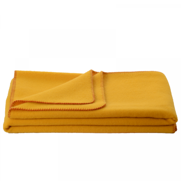 Otroška odeja 100% ovčja volna INN velur RUMENA dve dim.