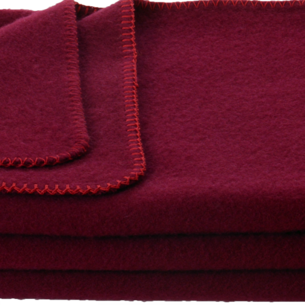 Volnena odeja INN velur bordeaux 150x200