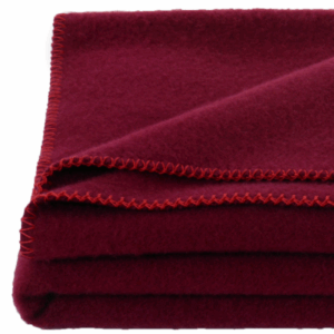 Volnena odeja INN velur bordeaux 150x200