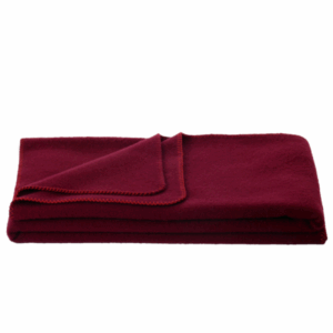 Volnena odeja INN velur bordeaux 150x200