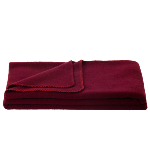 Volnena odeja INN velur bordeaux 150x200