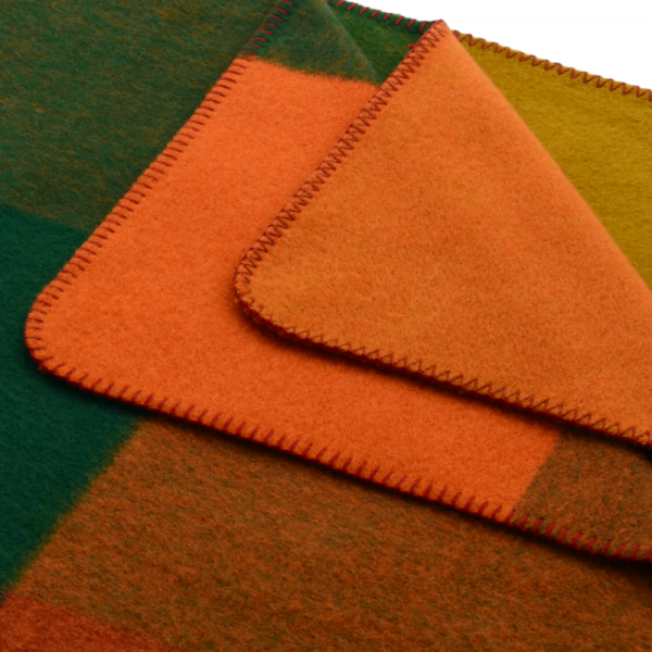 Volnena odeja MONZA rdeče zelena karo