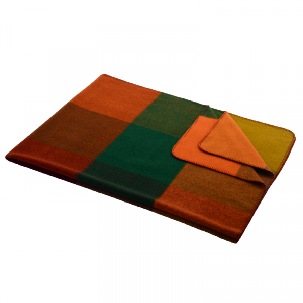 Volnena odeja MONZA rdeče zelena karo