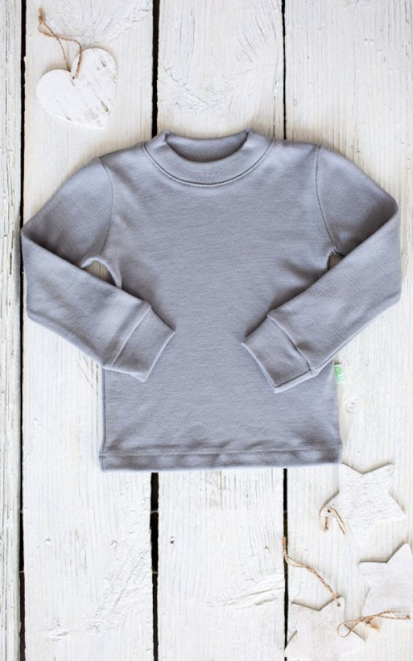 EKO Merino otroška majica DR SIVA od 62-116