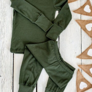 EKO Merino otroška pižama ZELENA od 86-152