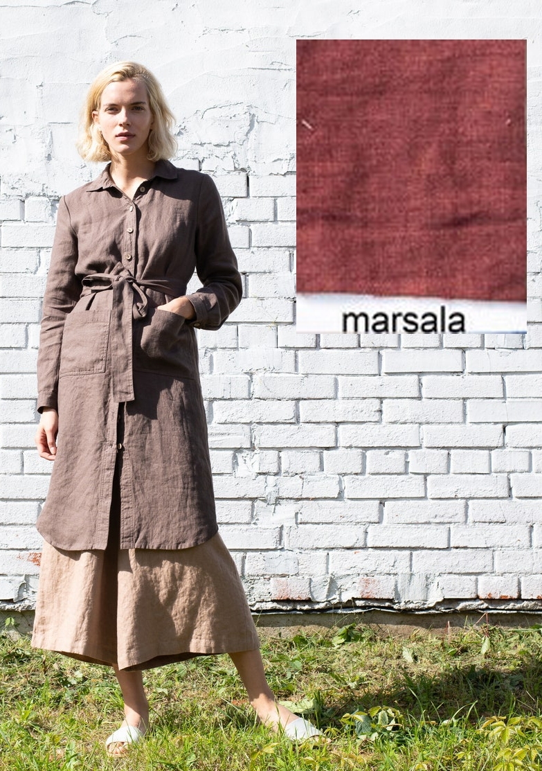 Obleka na preklop KR 1282, 100% lan