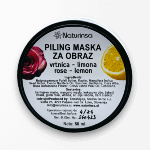 Piling maska za obraz vrtnica,limona Piling maska za obraz vrtnica,limona