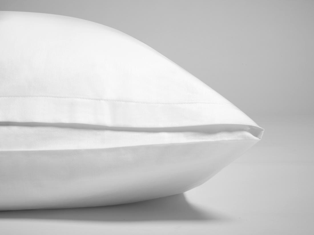 Posteljnina ekološki bombaž saten SNEŽNO BELA več dimenzij