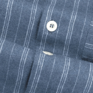 Zgornji del moške pižame iz eko flanele, denim črtasta