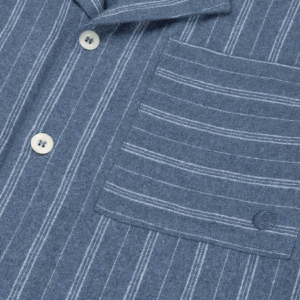 Zgornji del moške pižame iz eko flanele, denim črtasta