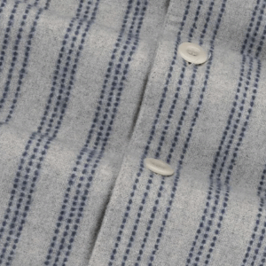 Zgornji del moške pižame iz eko flanele, siva črtasta