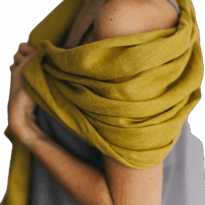 Šal iz 100% lana citrin