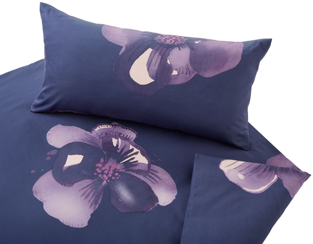 Posteljnina Dunkle Anemone saten, več dimenzij