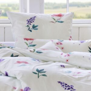 Posteljnina Blumenwiese saten, ročno potiskana 140x200, 50x70