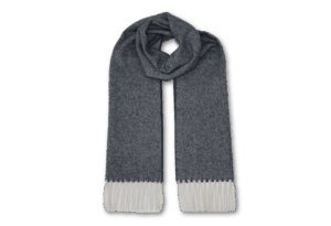 Šal iz 100% volne temno siv