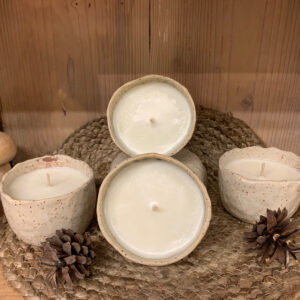 Sveča v keramični posodi "Sadje in cimet" 200g.