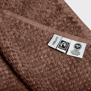 Brisača eko bombaž dots MUD ROSE