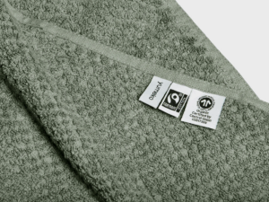 Brisača eko bombaž dots STONE GREEN