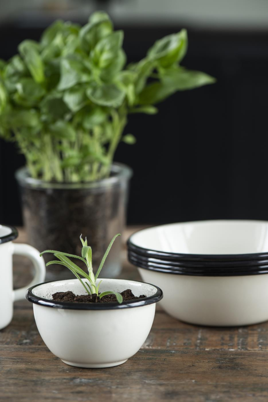 Emajlirana skleda butter cream