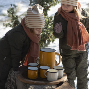 Emajliran vrč mustard