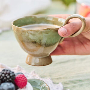 Skodelica elegantna zelena