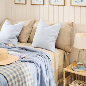 Deka 100% bombaž modra karo