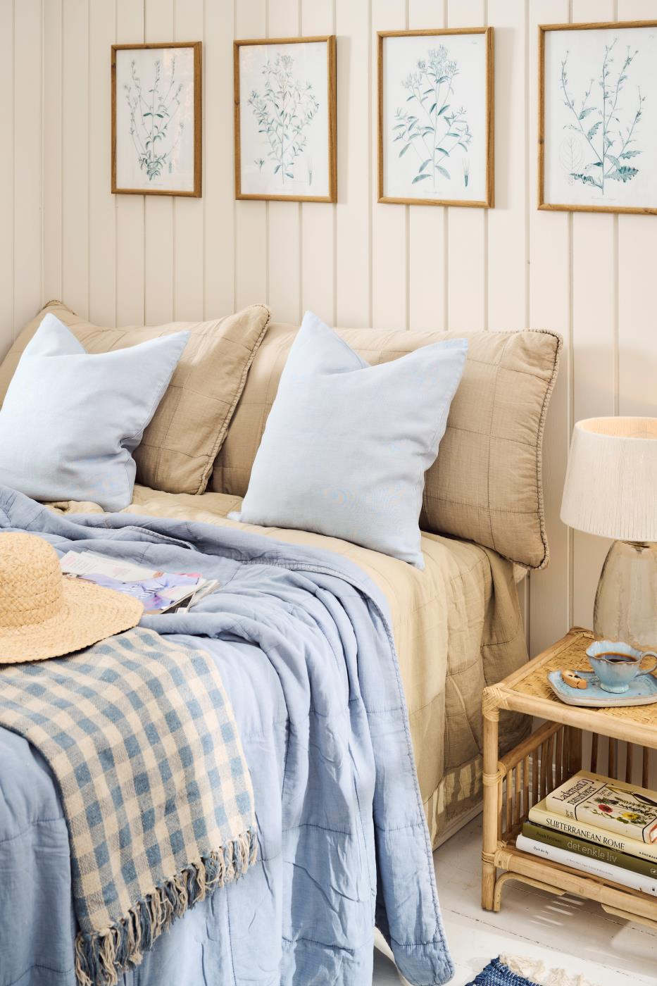 Deka 100% bombaž modra karo