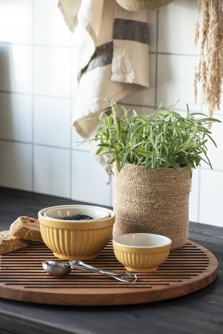 Set 3 skodelic mustard