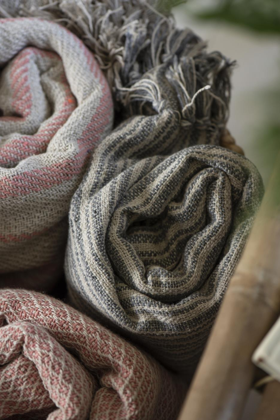 Deka 100% bombaž cream/coral