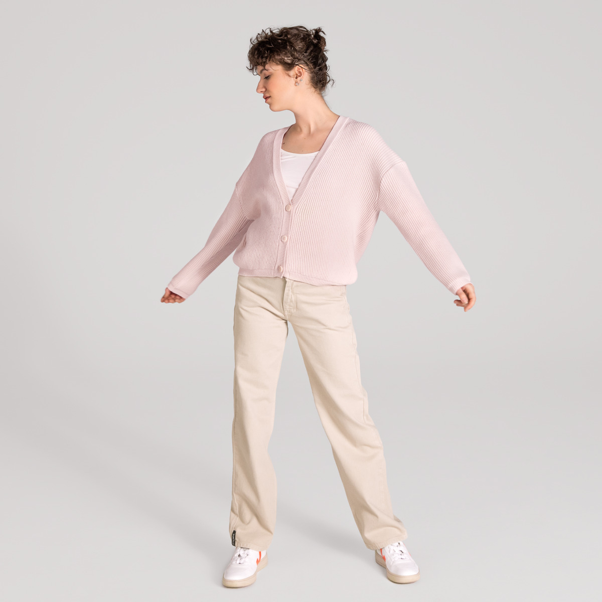 Ženska jopa Alfrey 100% merino volna ROZA S,M