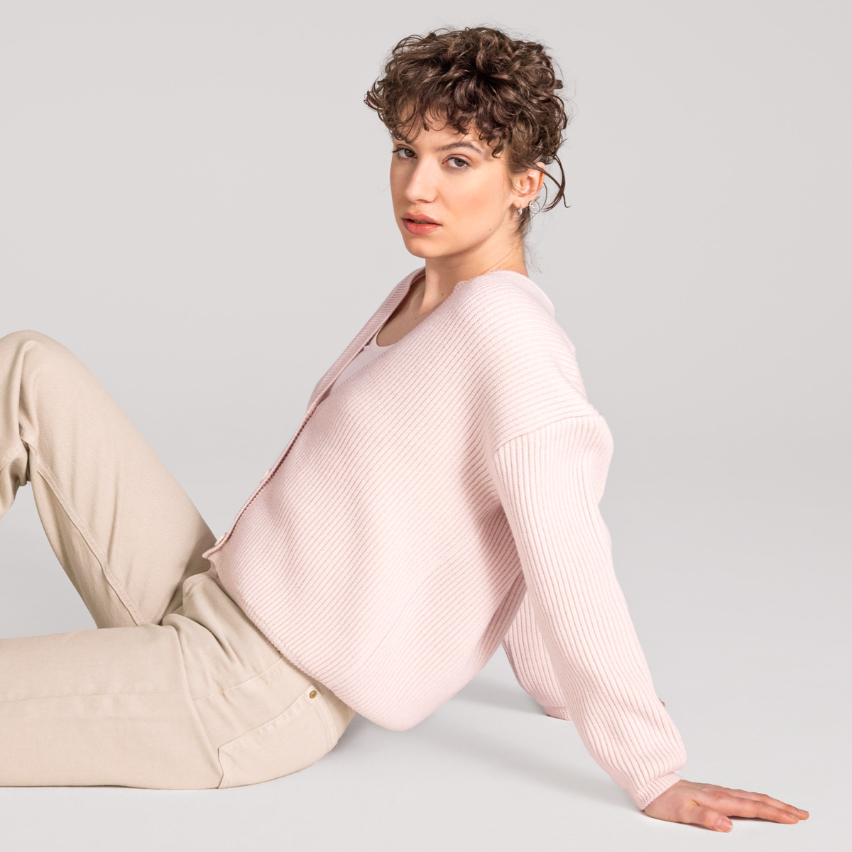 Ženska jopa Alfrey 100% merino volna ROZA S,M