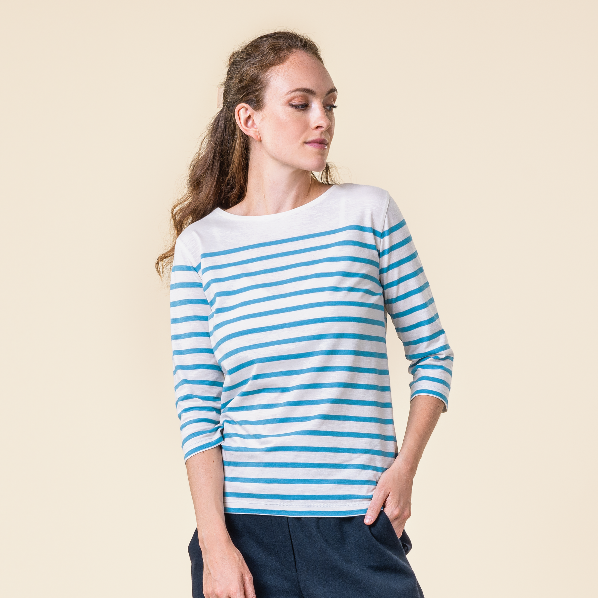 Ženska majica iz 100% eko bombaža črte XS