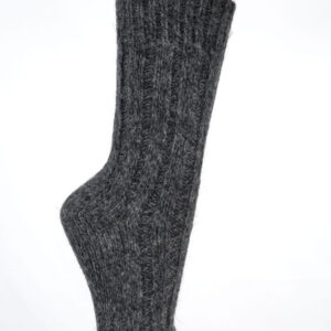 Eko nogavice z alpaka volno debelejše- temno sive