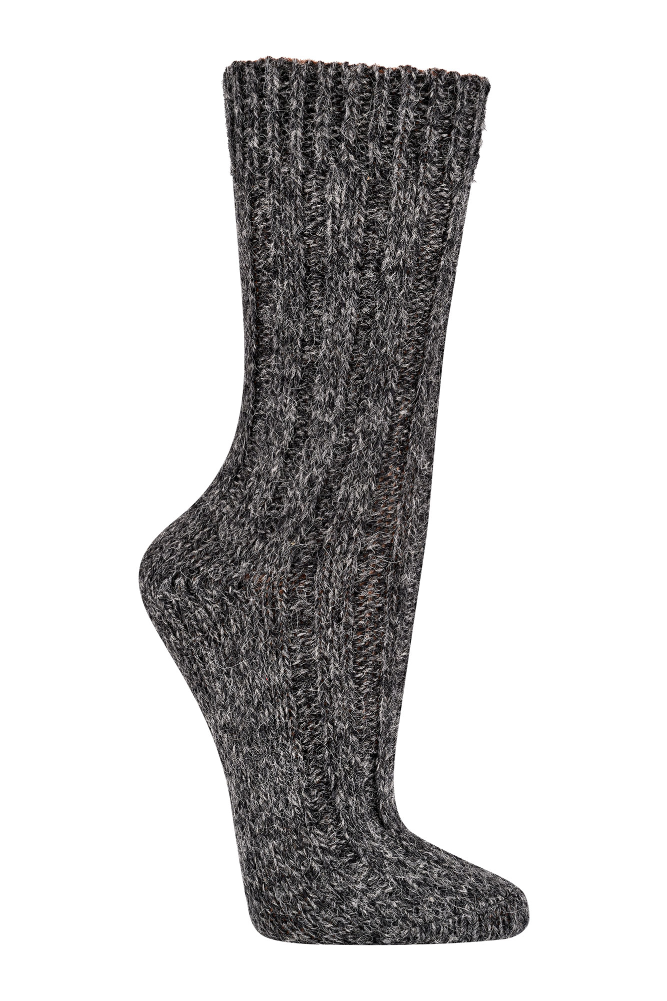 Eko nogavice z alpaka volno debelejše- temno sive