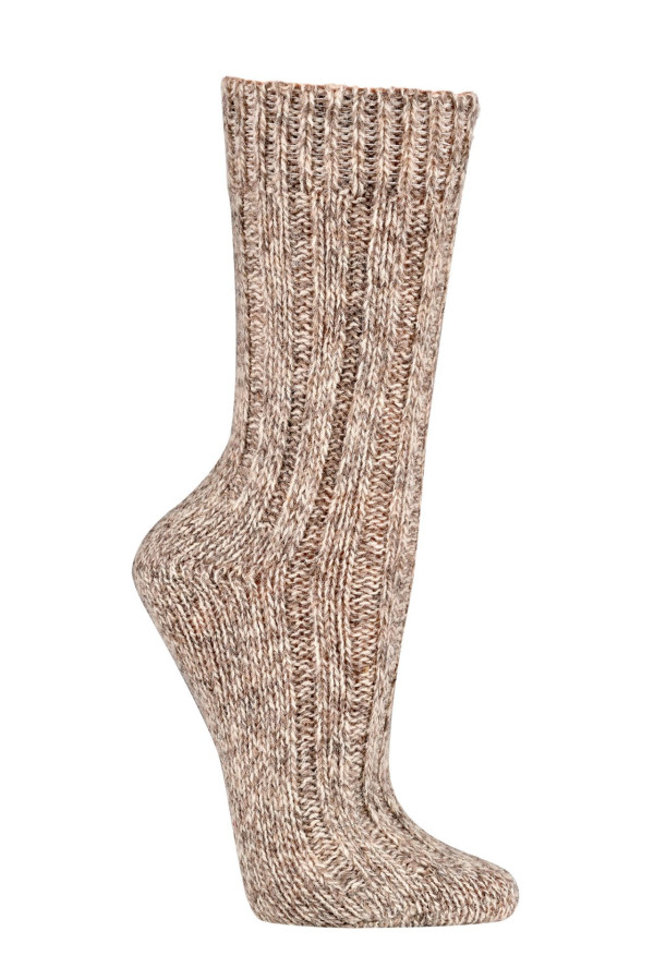 Eko nogavice z alpaka volno debelejše- natur rjave