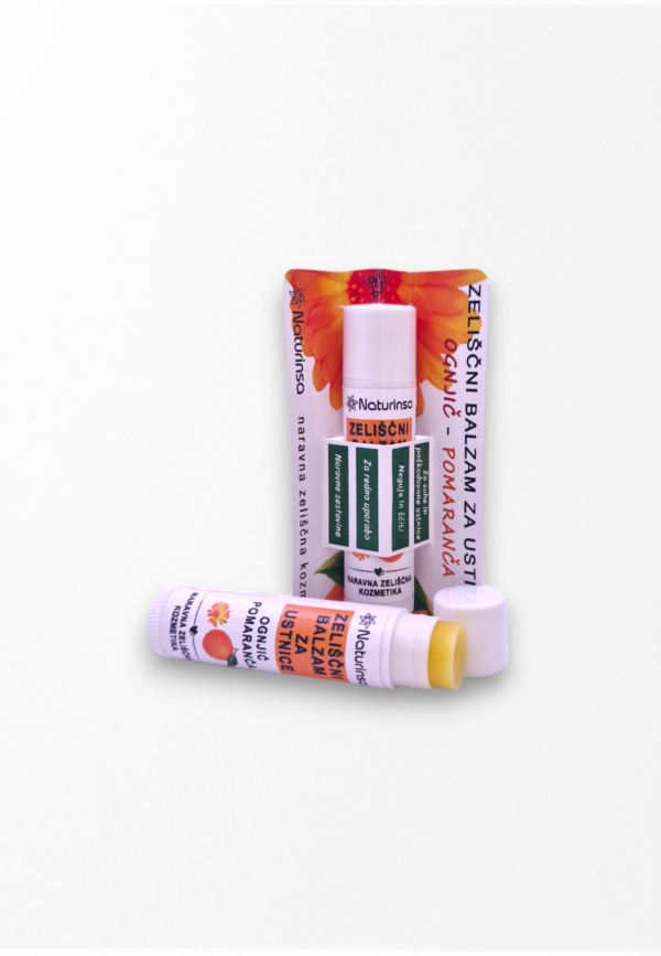 Zeliščni balzam za ustnice - pomaranča, ognjič