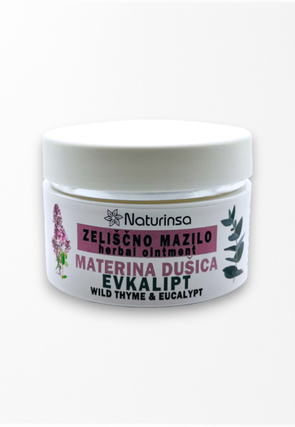 Zeliščno mazilo materina dušica, evkalipt