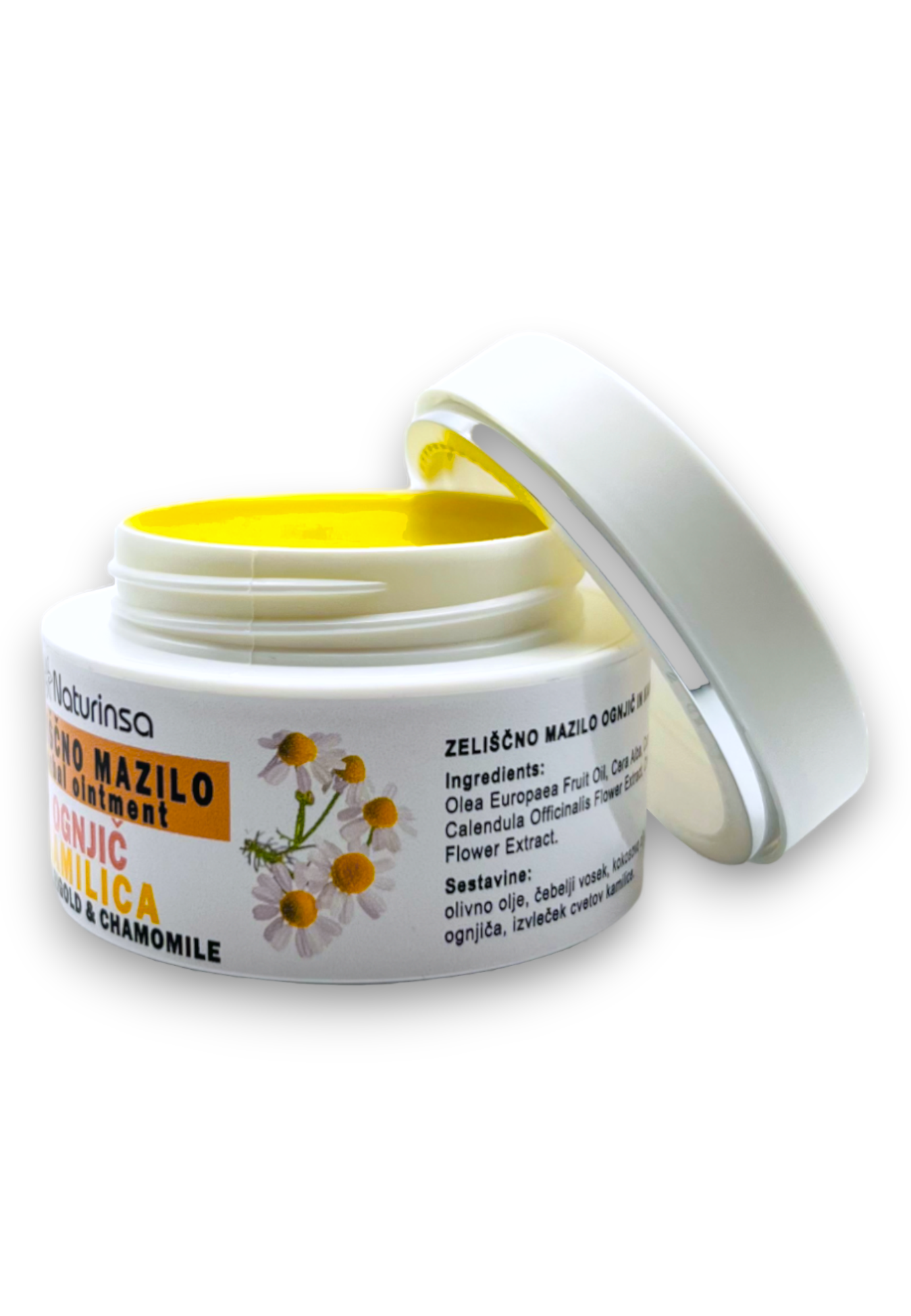 Zeliščno mazilo ognjič, kamilica Zeliščno mazilo ognjič, kamilica