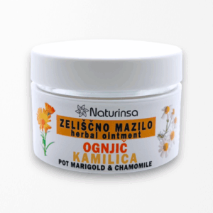 Zeliščno mazilo ognjič, kamilica Zeliščno mazilo ognjič, kamilica