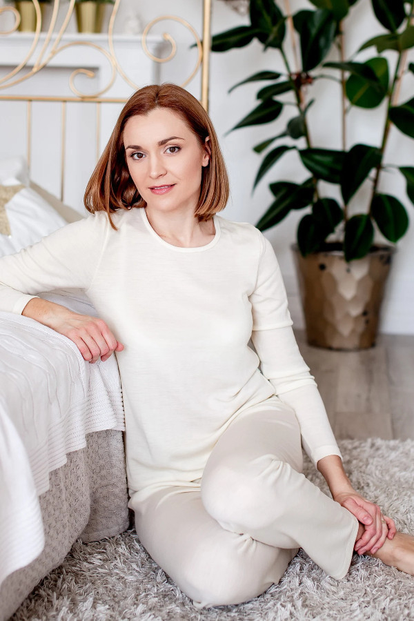 Ženska pižama iz 100% volne NATUR od XS do 3XL Ženska pižama iz 100% volne NATUR od XS do 3XL