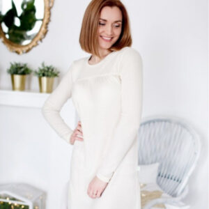 Ženska spalna srajca iz 100% volne NATUR od S do XXL